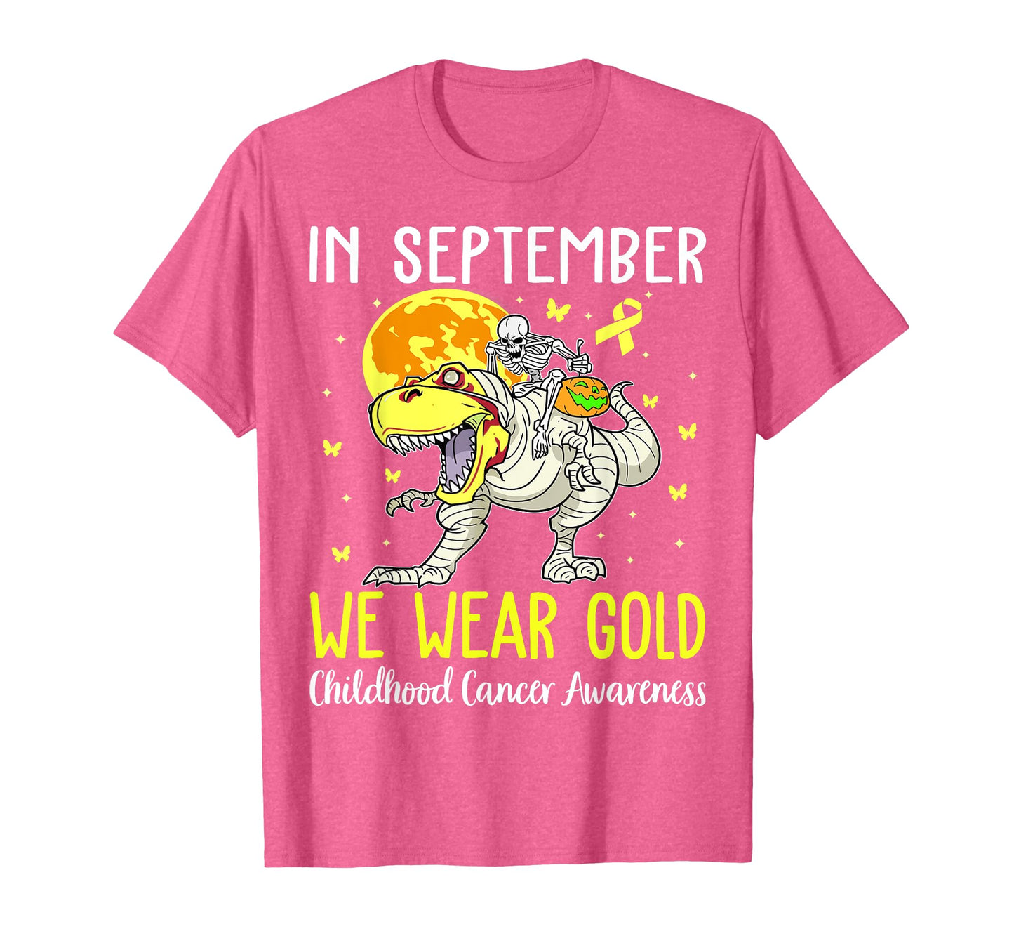 In September We Wear Gold Childhood Cancer Awareness Ribbon T-Shirt