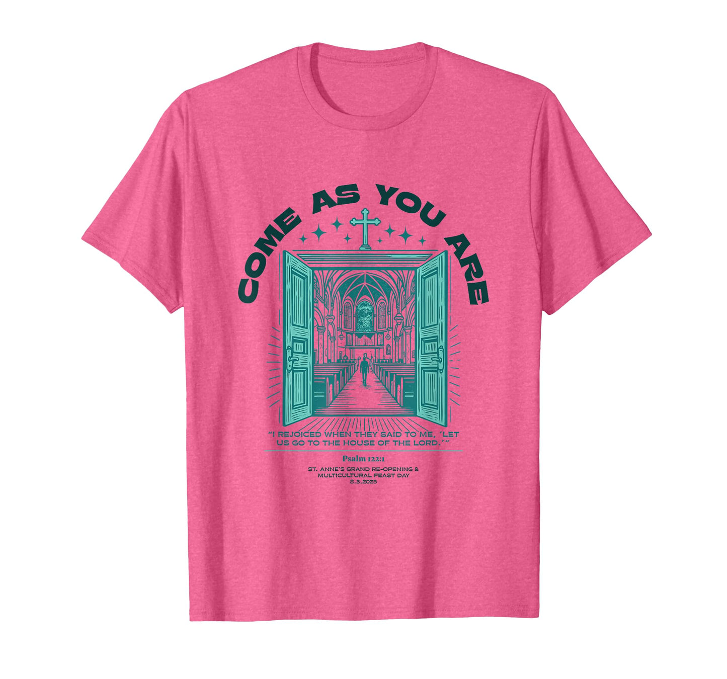Church-Welcome-Tee-Psalm1221-OpenDoors Light T-Shirt