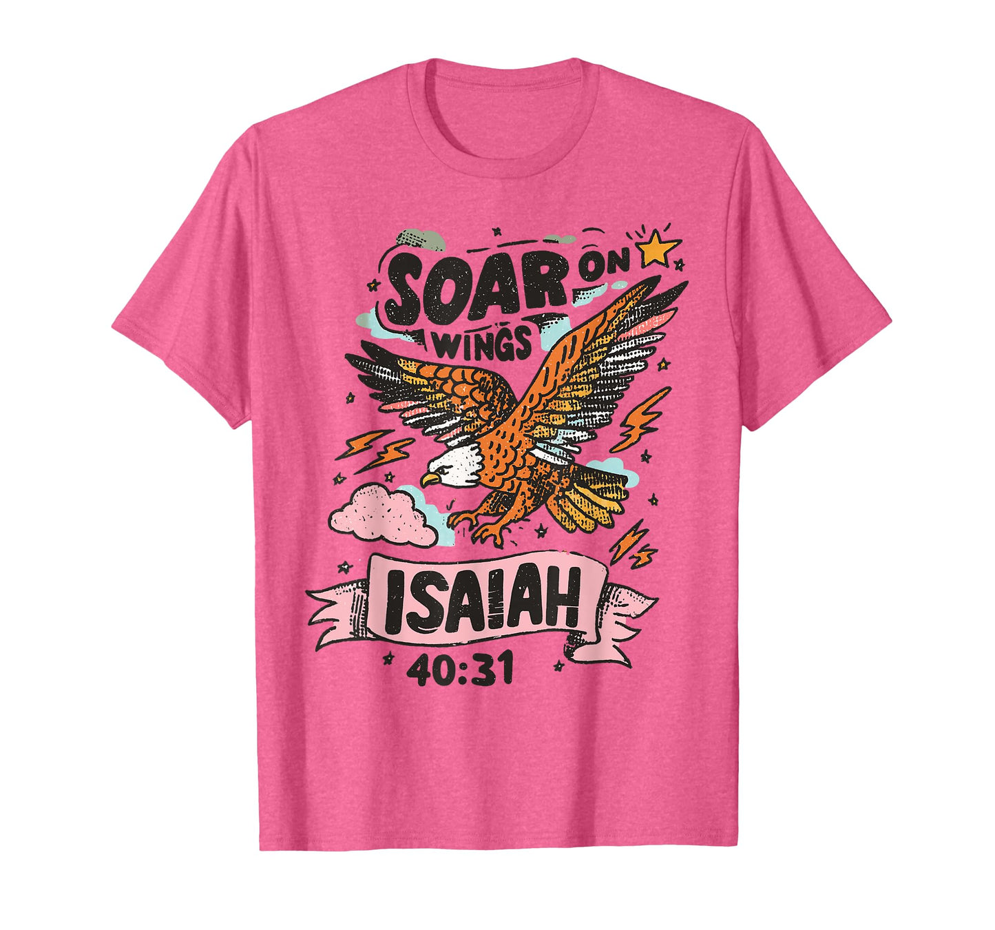 Soar On Wings Like Eagle Vintage Christian Faith Based Jesus T-Shirt