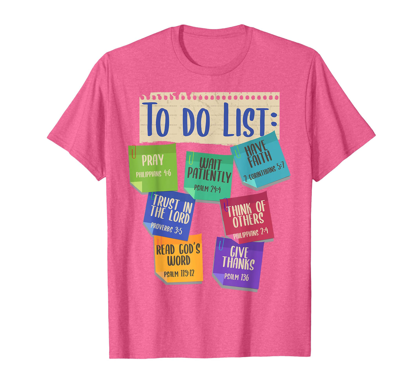 Christian To Do List Faith Bible Verse Religious Christian T-Shirt