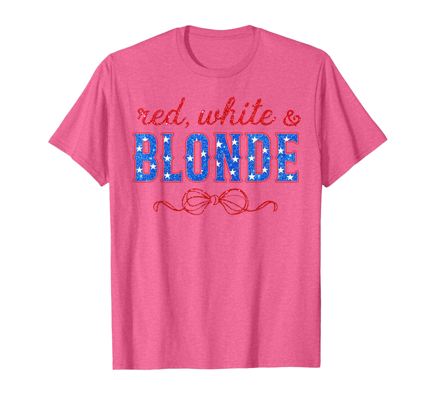 Red white and Blonde Western Country Cowgirl 4th Of July T-Shirt
