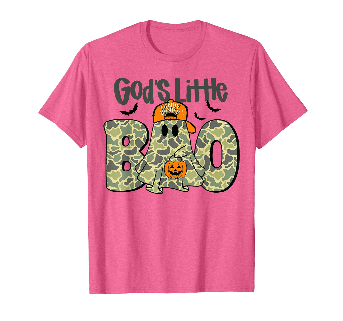 God's Little Boo Camo Ghost Christian Halloween Boys Kids T-Shirt