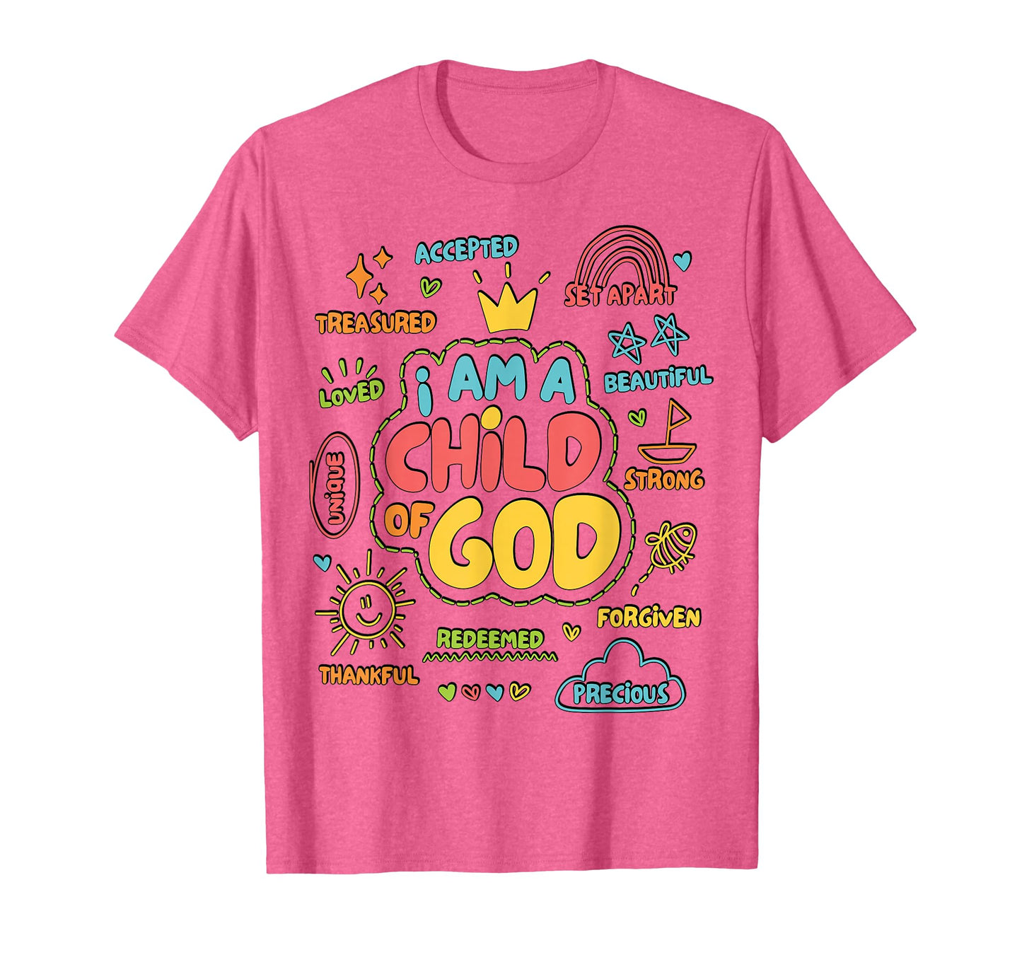 Girl Christian I Am A Child of God Jesus Faith Toddler Youth T-Shirt