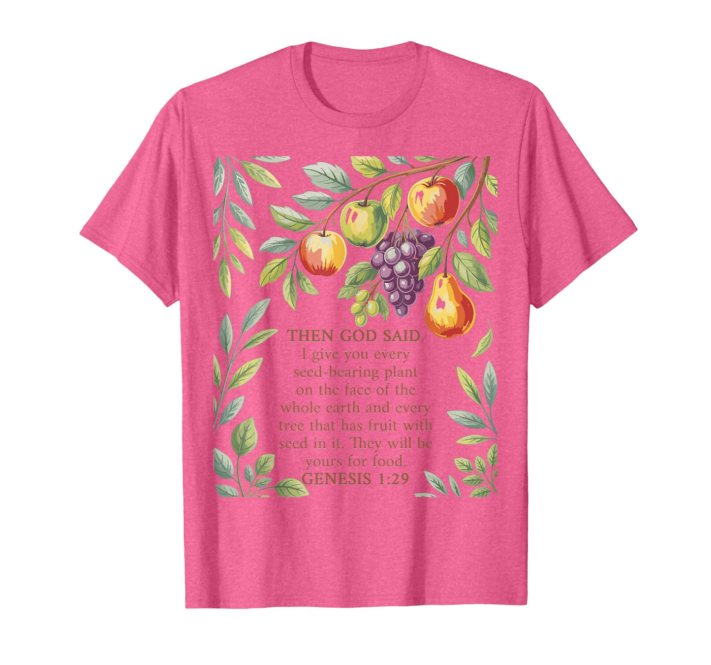 Genesis 1:29 Plant Based Diet Vegan Bible Verse T-Shirt