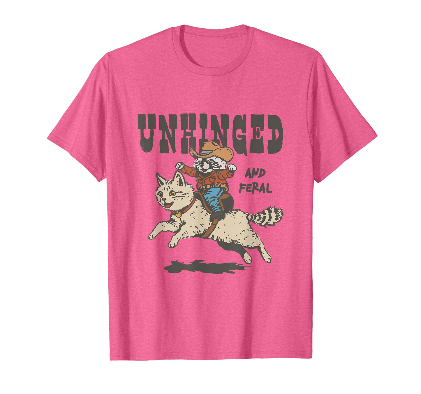 Unhinged And Feral Raccoon Shirt Toddler Racoon Cowboy T-Shirt