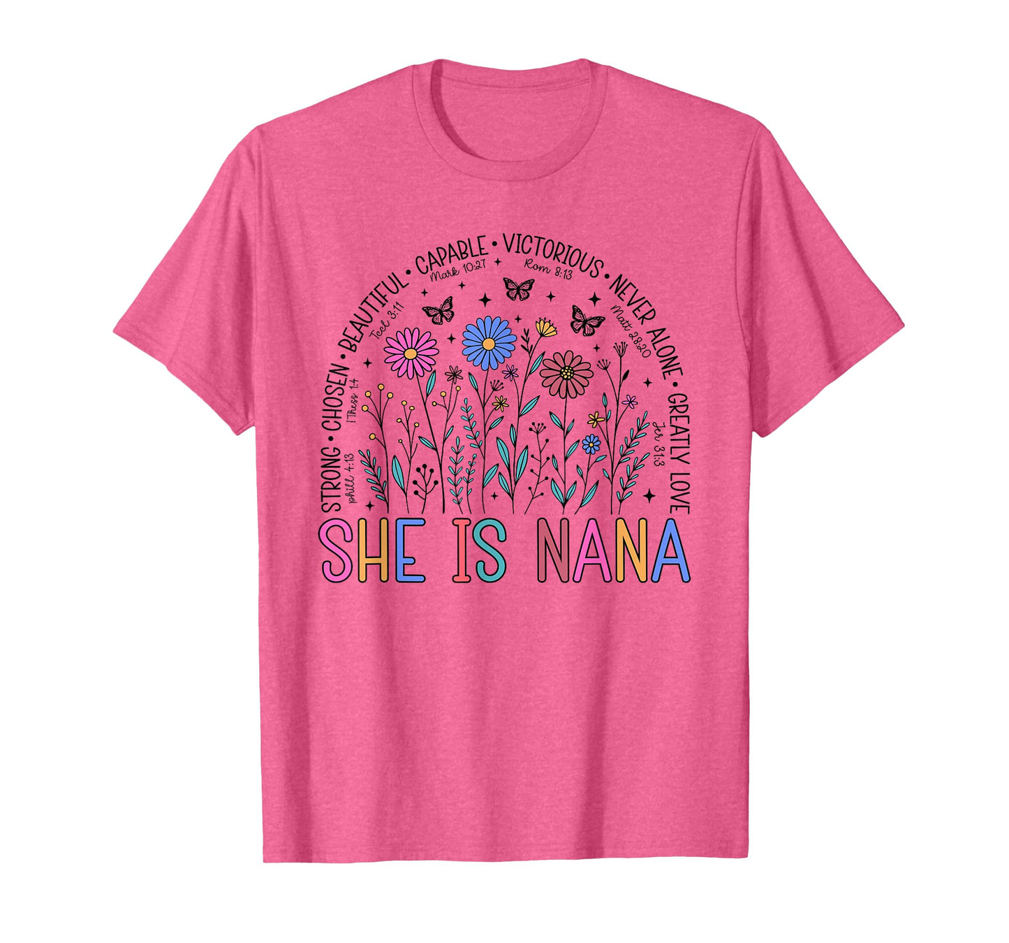 She is Nana Christian Mother's Day Religious Grandma T-Shirt