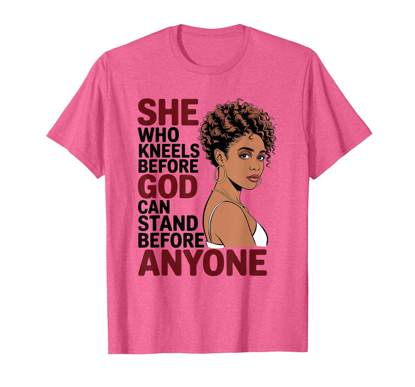 Black Woman Pride African American Christian Faith T-Shirt