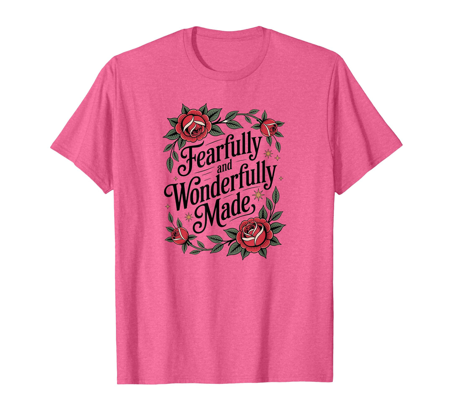 Fearfully and Wonderfully Made Floral Christian T-Shirt