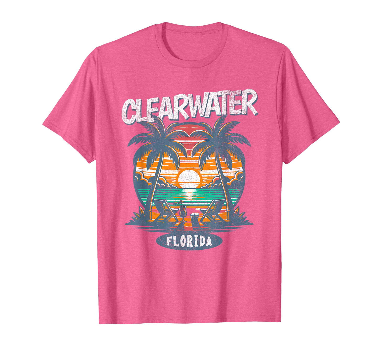 Clearwater Beach Florida Vintage Spring Break Vacation Retro T-Shirt for Men Women Kids