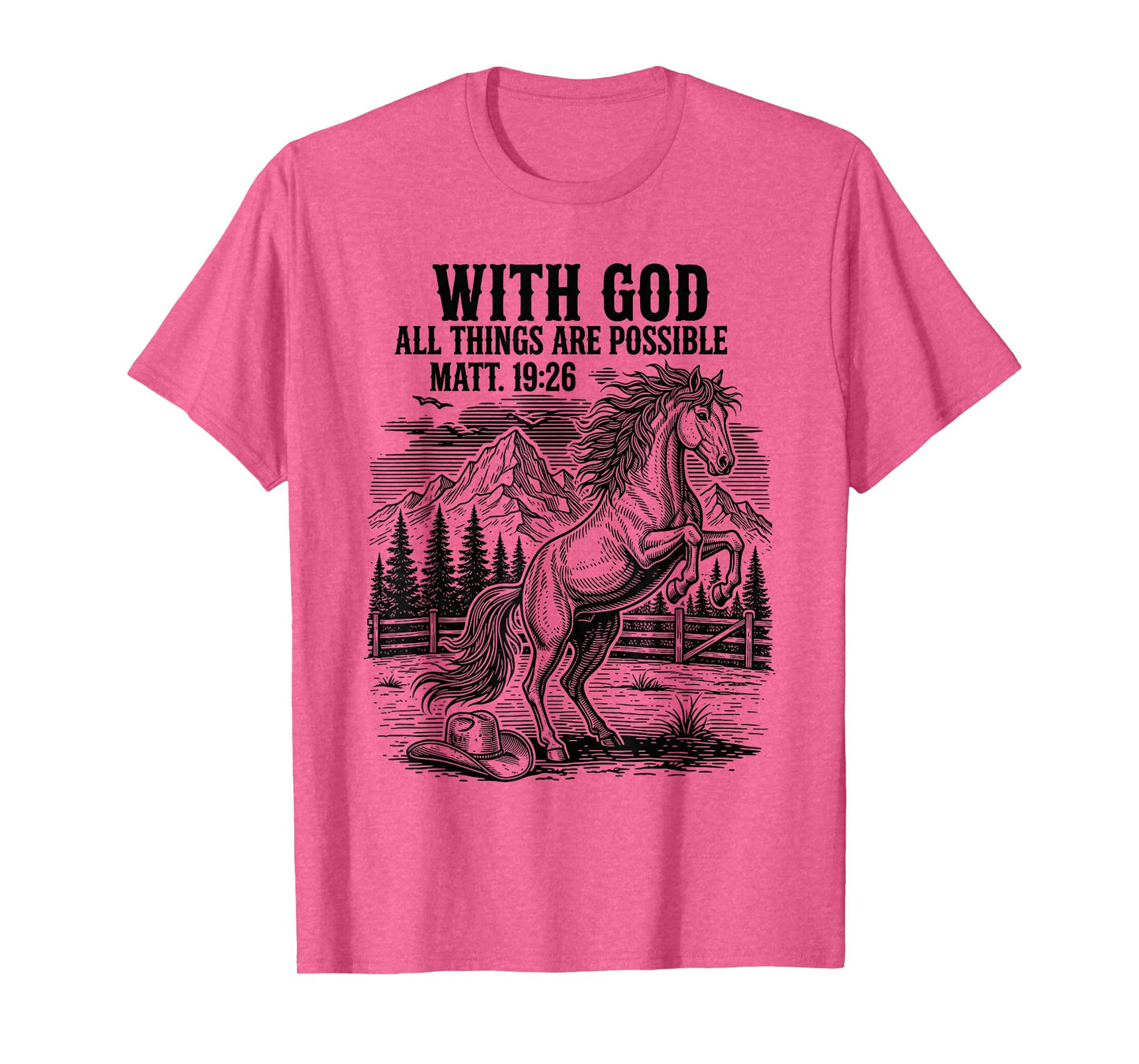 Cowboy Bible Scripture Verse Western Jesus for Mens Jockey T-Shirt
