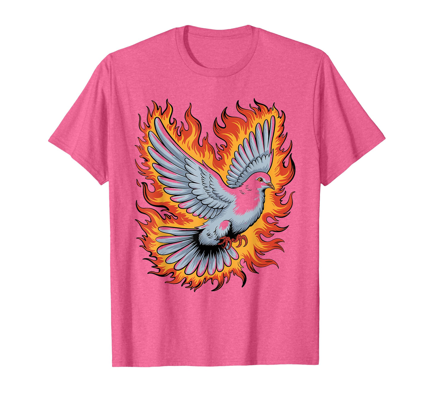Fiery Dove Rising Spiritual Art T-Shirt