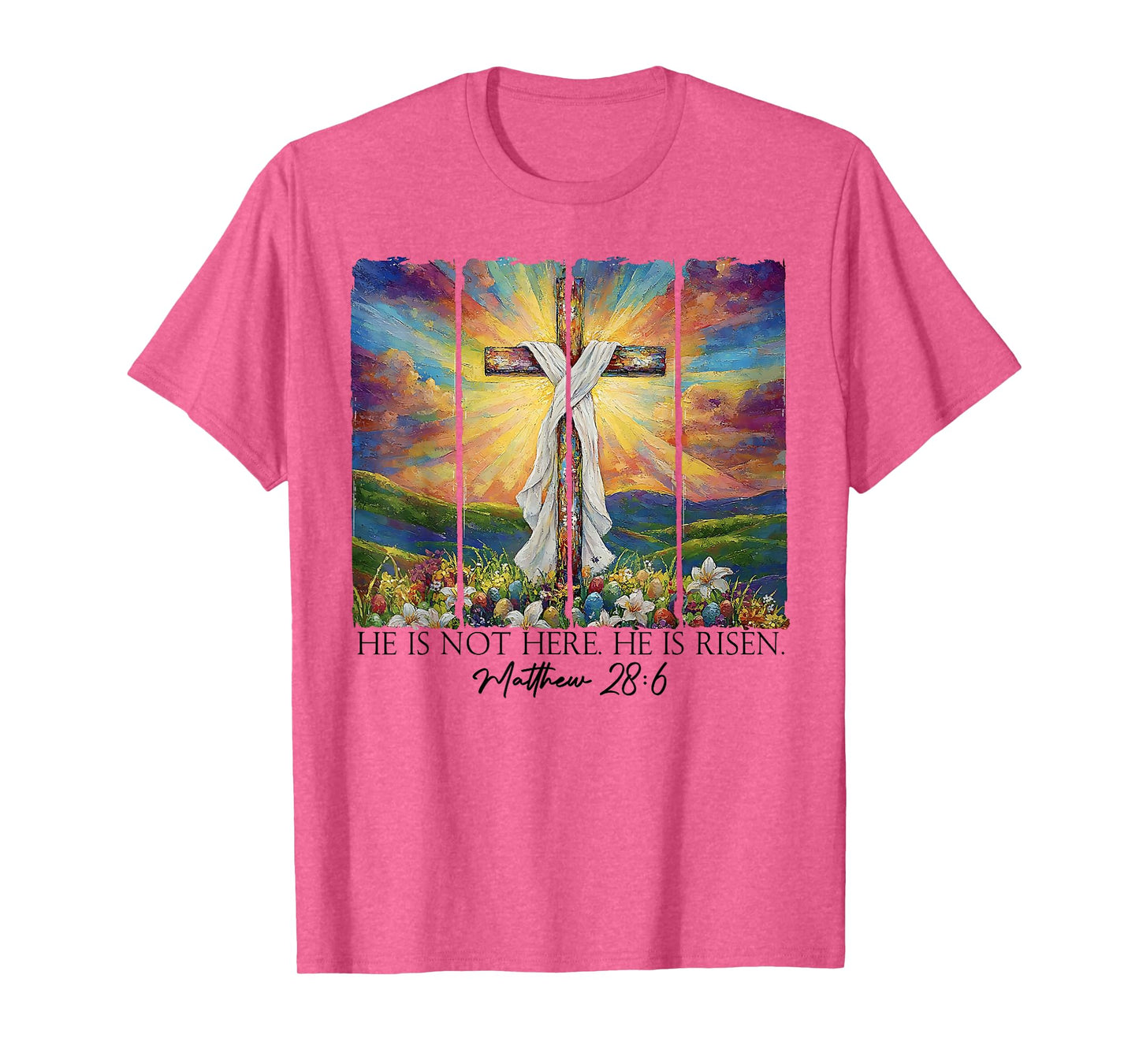 He is Risen Aesthetic Jesus Cross Easter Christian Religious T-Shirt