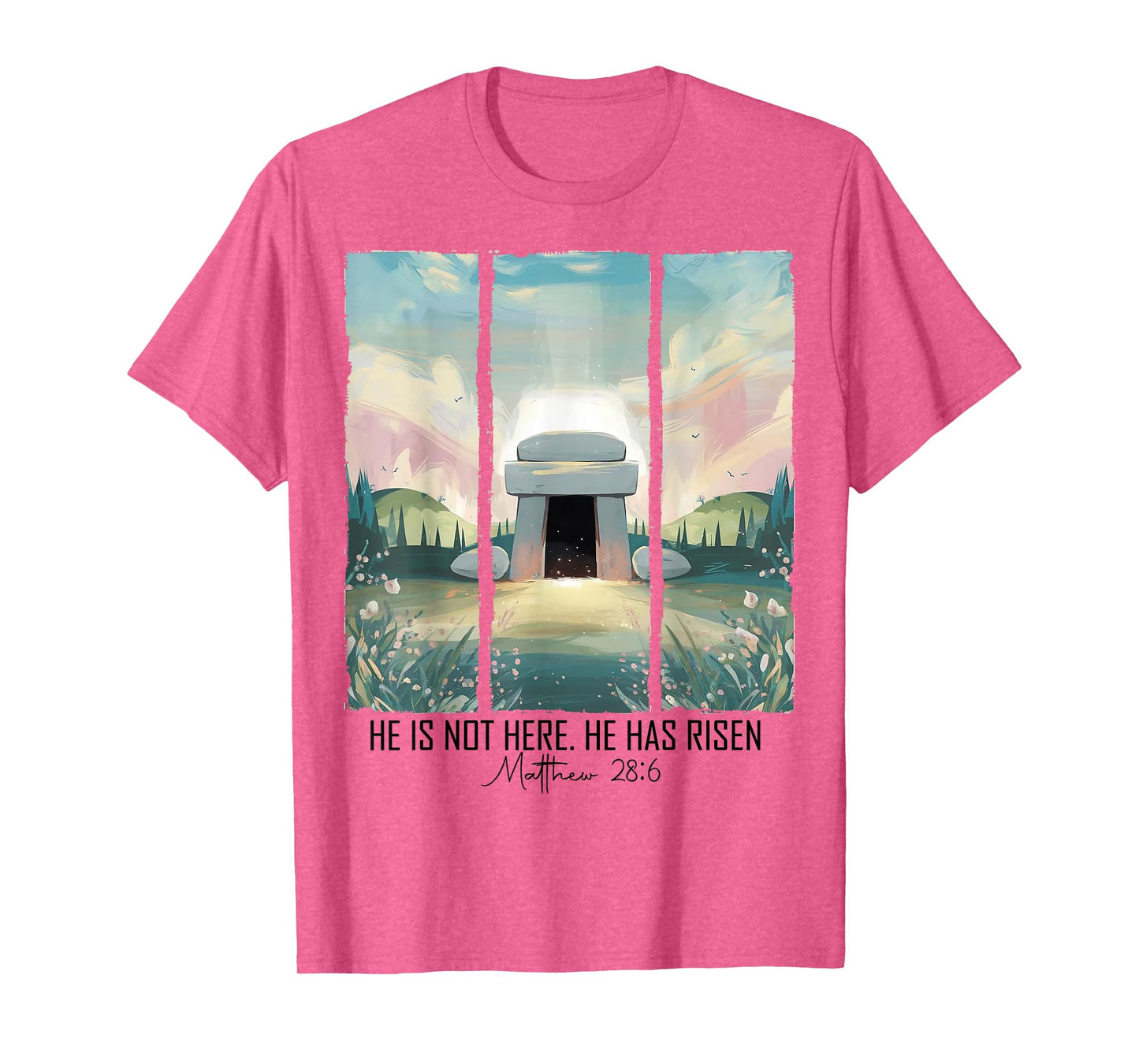 He Is Risen Easter Christian Empty Tomb Jesus Resurrection T-Shirt