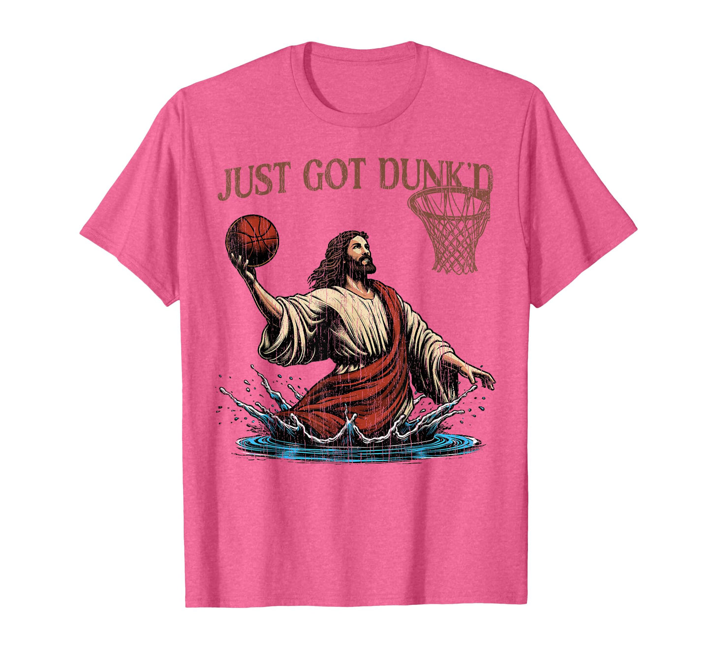 Just Got Dunked Funny Baptism Jesus Christian Basketball T-Shirt