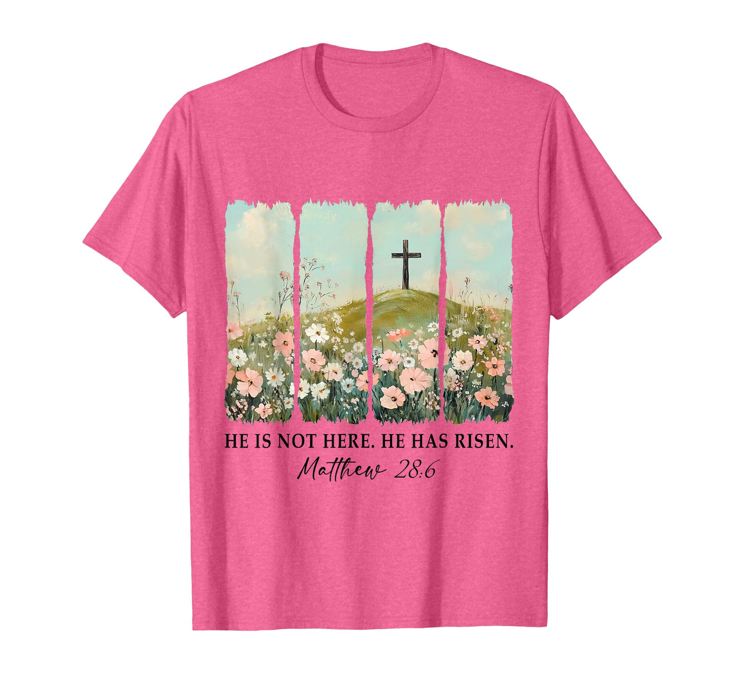 Easter Christian Jesus He Is Not Here He Has Risen Matthew T-Shirt