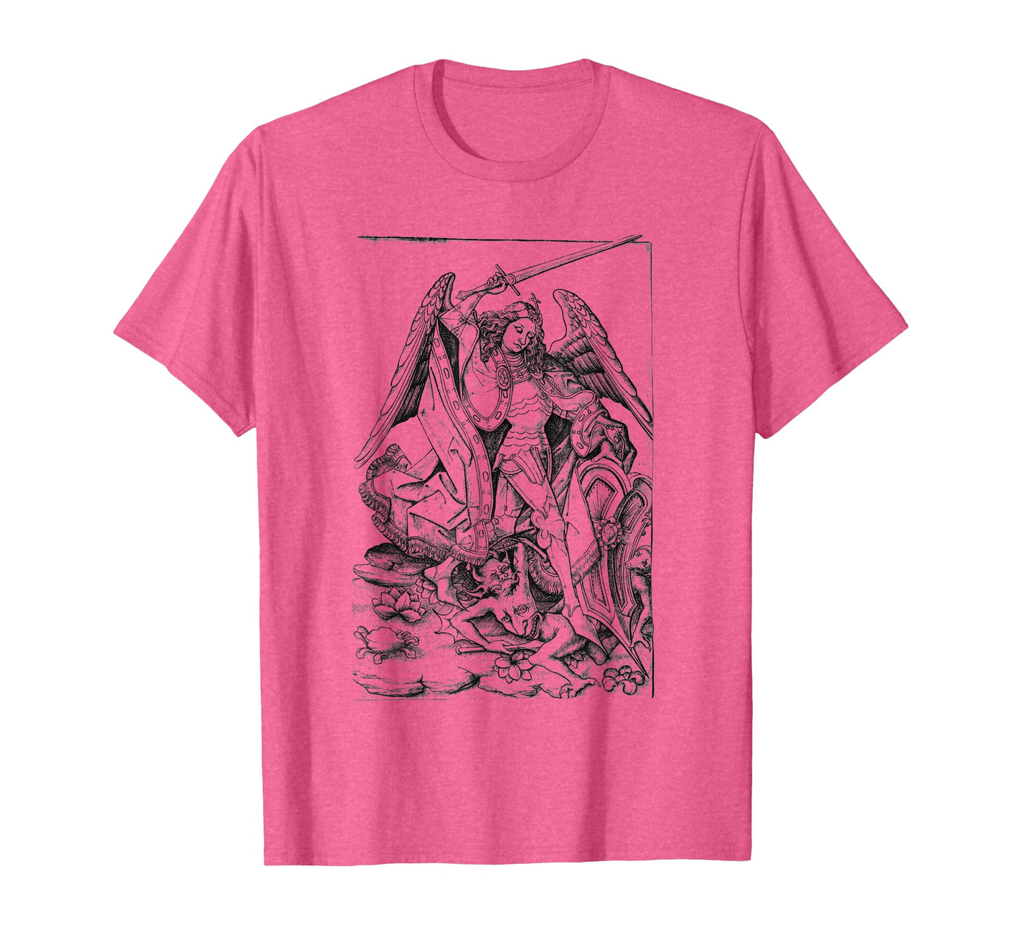 Saint Michael the Archangel Defeating Satan Christian T-Shirt