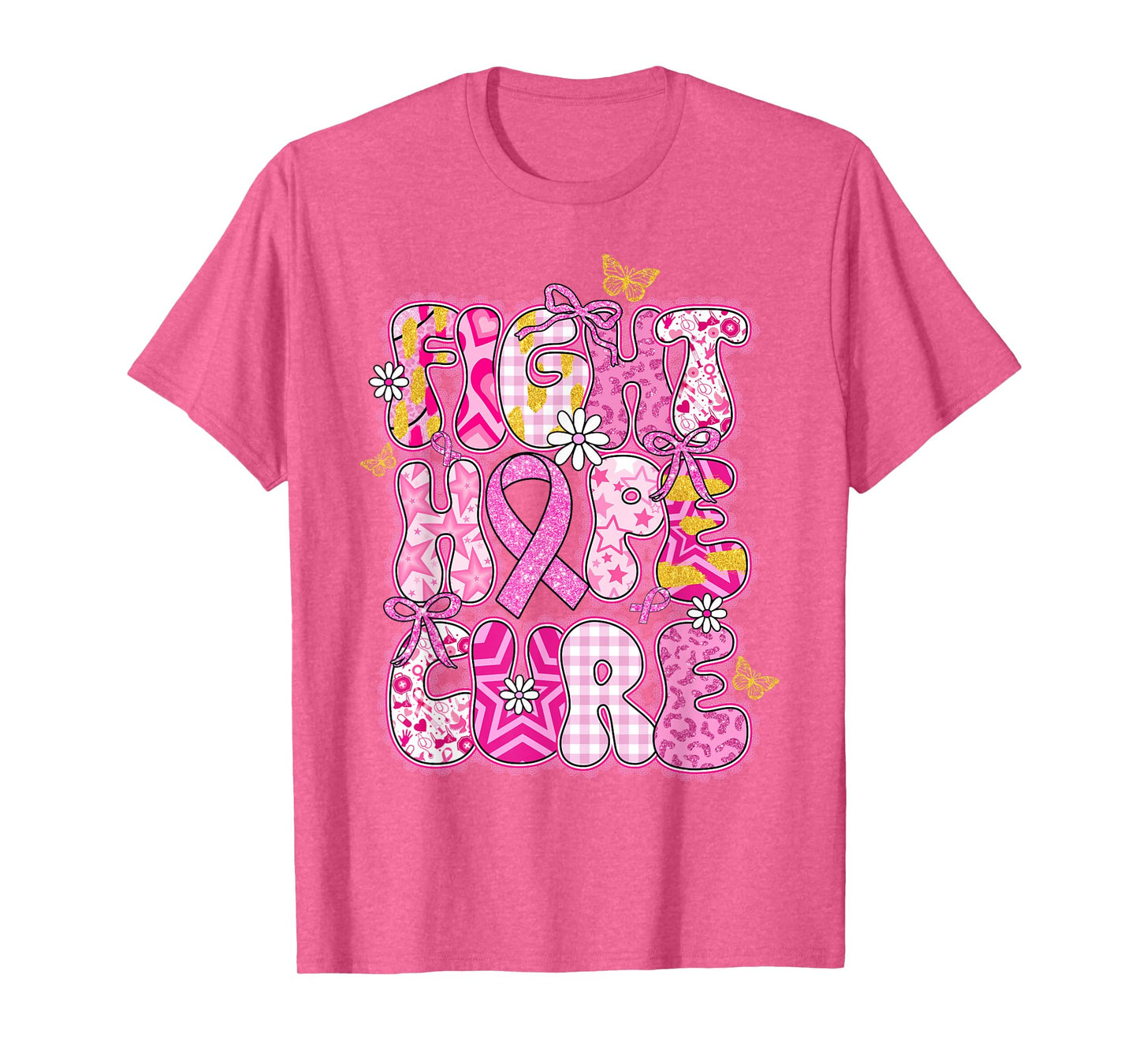 Faith Hope Cure Breast Cancer October We Wear Pink Women T-Shirt