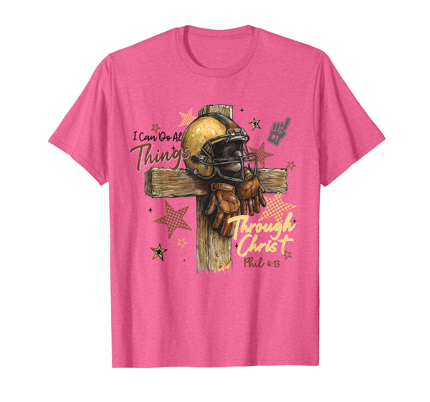 I Can Do All Things Through Christ Game Day Football Season T-Shirt
