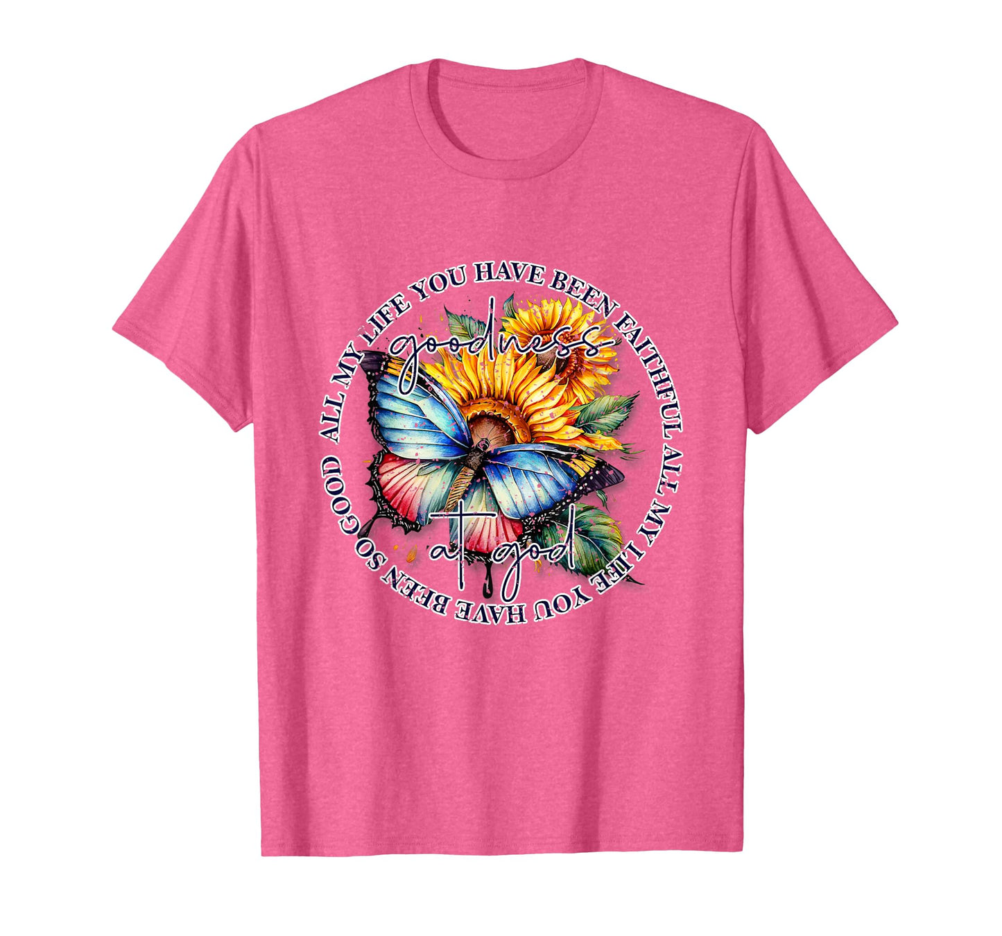 Goodness of God Floral Bible Verse Christian T-Shirt