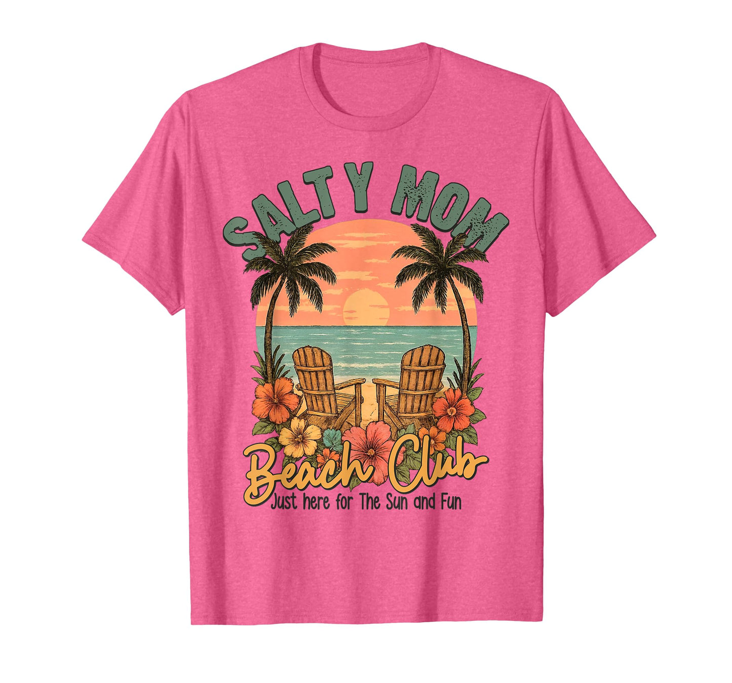 Summer Vacation Salty Mom Beach Summer Vibes T-Shirt