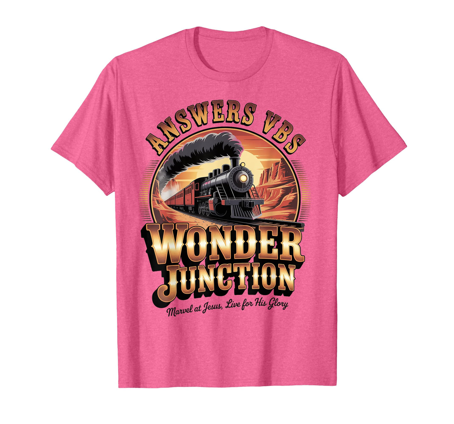 Answers VBS Wonder Junction Christian Train Vintage T-Shirt