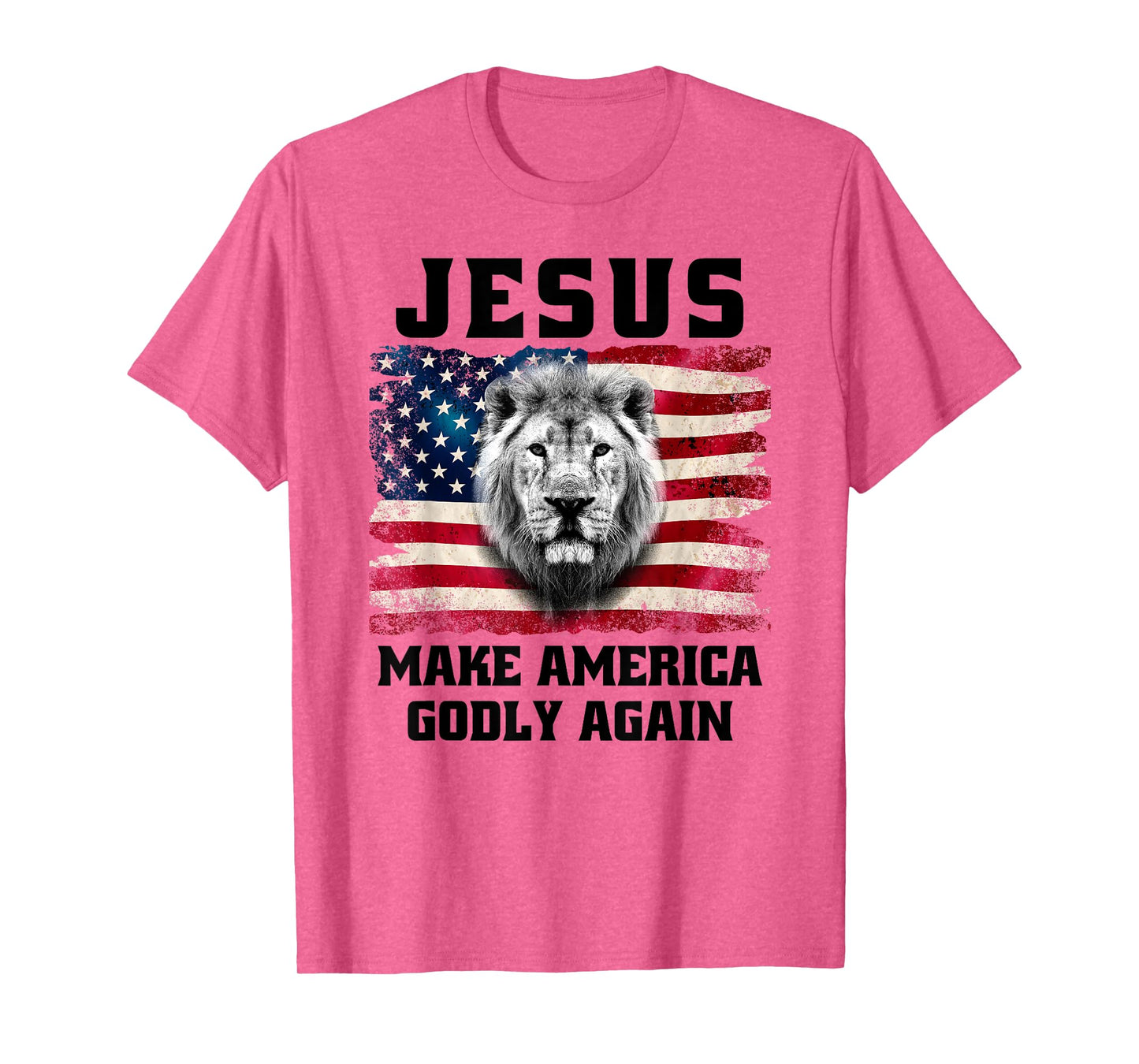 Christian Faith Jesus Make America Godly Again USA Flag T-Shirt
