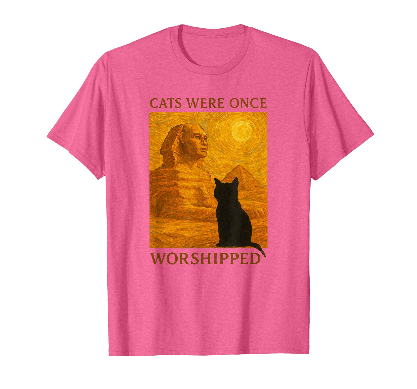 Cat God Worshipped Ancient Egypt Sphinx Funny Cat Meme T-Shirt