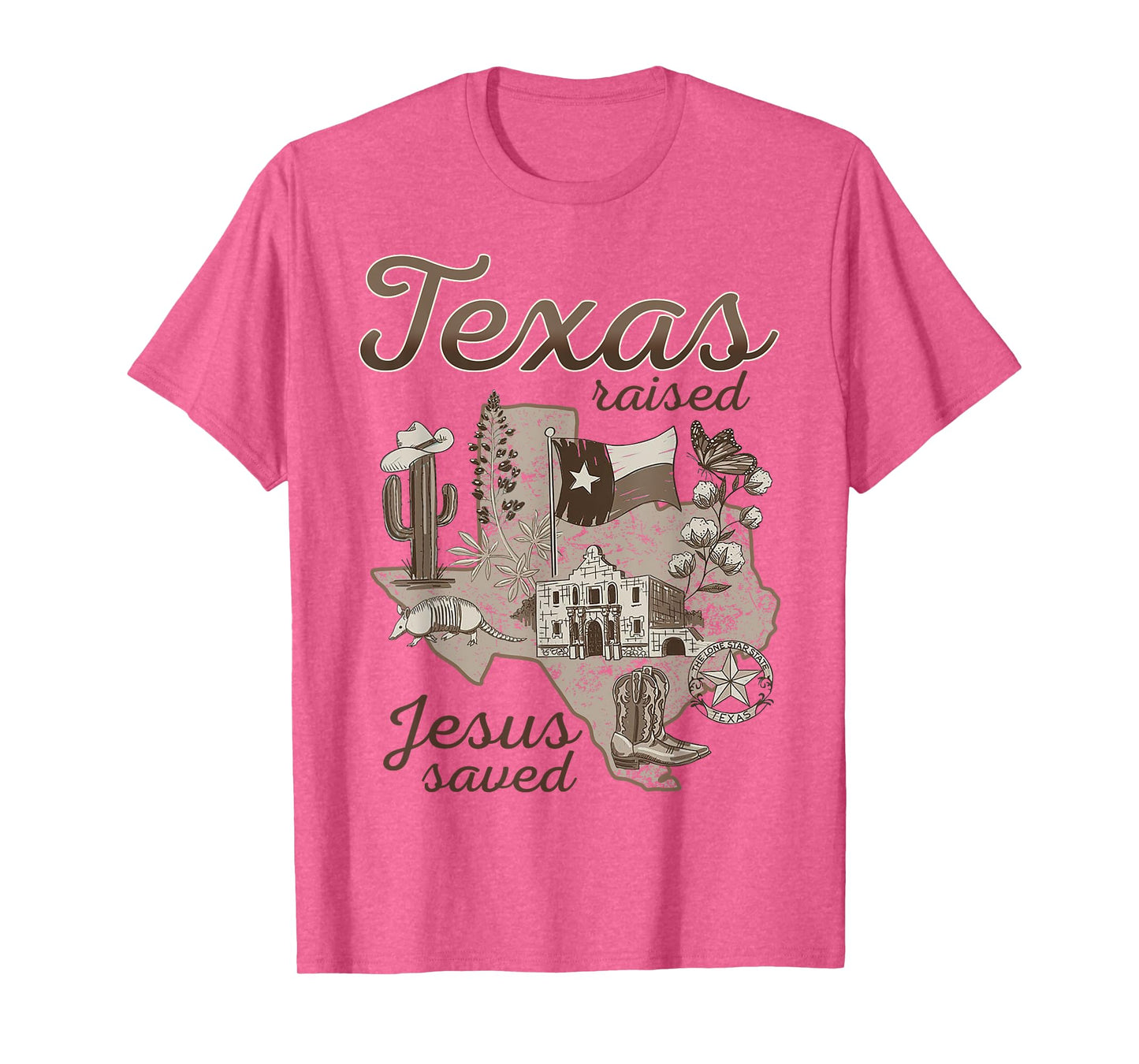 Texas Raised Jesus Saved T-Shirt