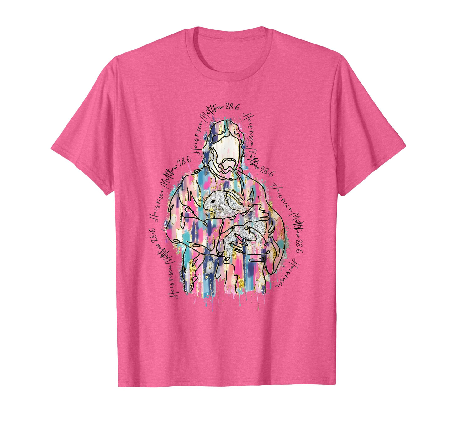 He is Risen Jesus Christian Happy Easter Women Kids Girls T-Shirt