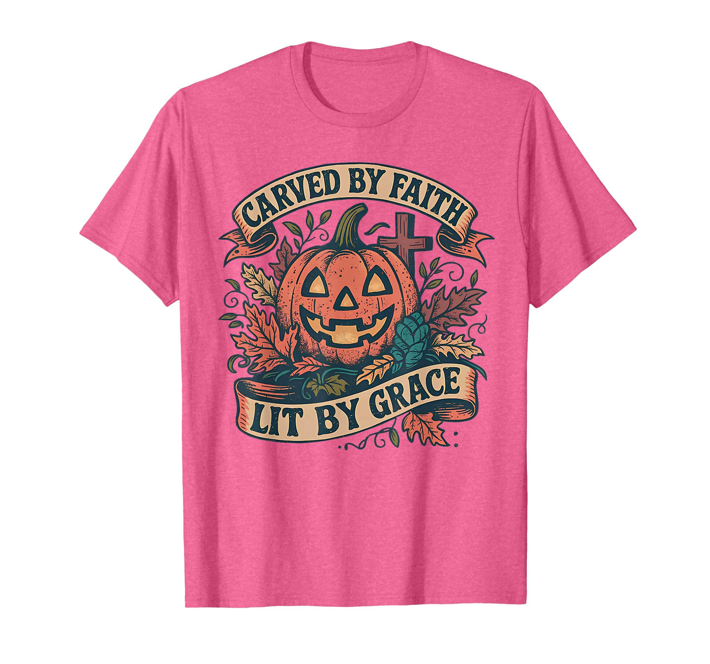 Carved by Faith Pumpkin Christian Fall Halloween T-Shirt