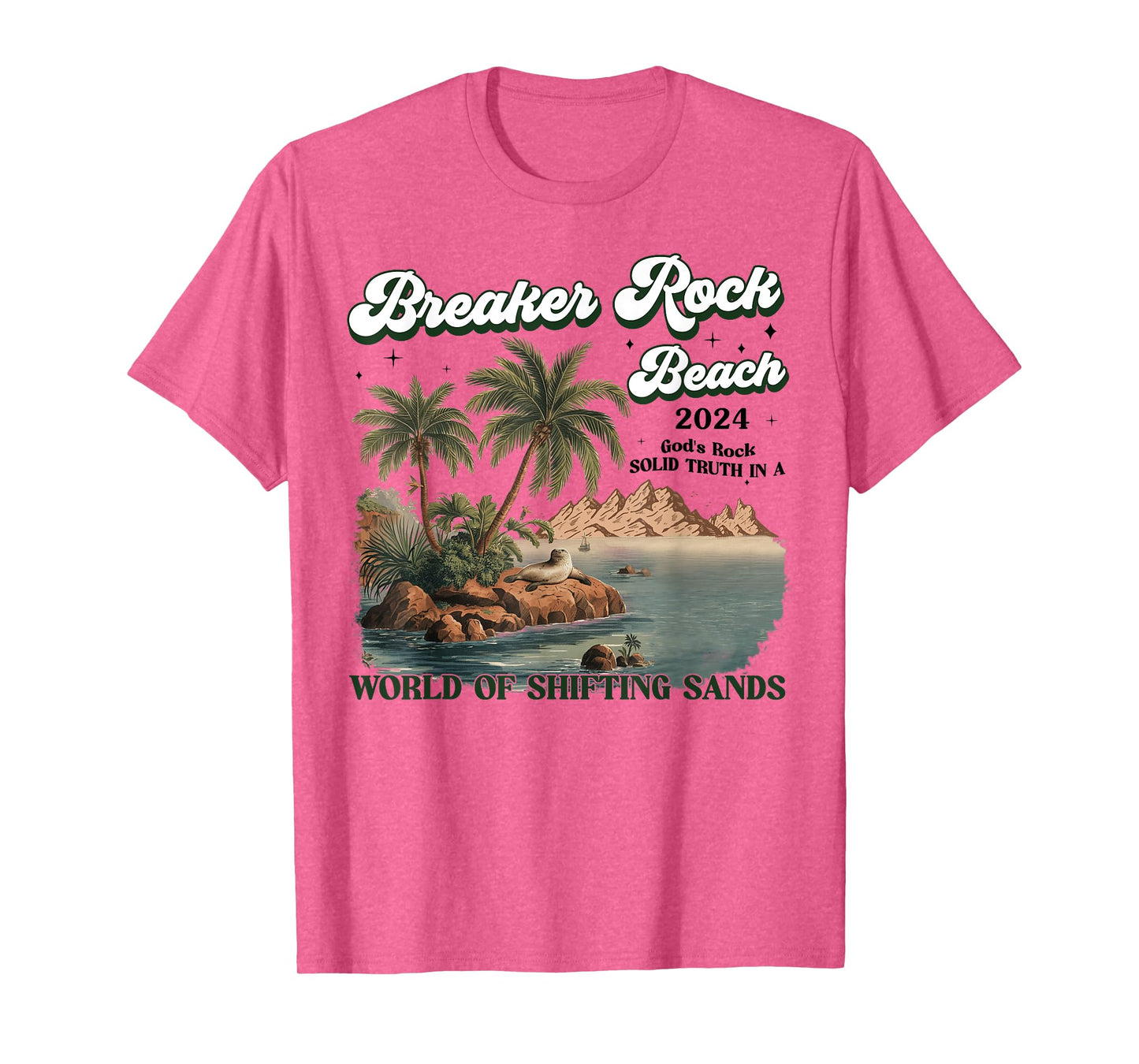 Breaker Rock Beach God's Rock Solid Beach VBS 2024 Retro T-Shirt for Men Women