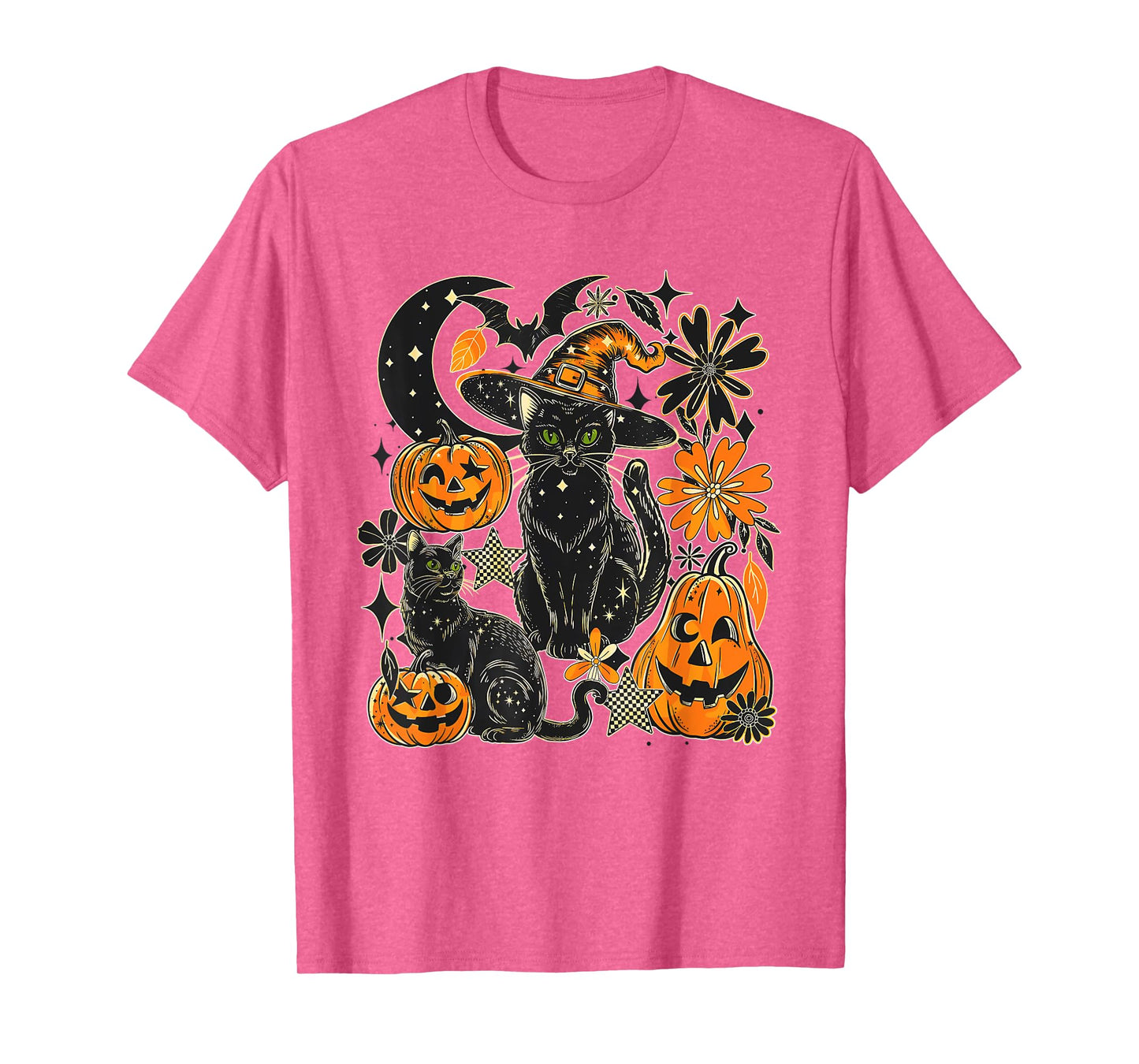 Black cat Pumpkin Halloween T-Shirt