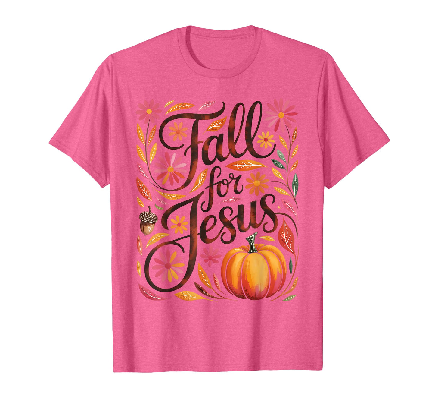 Fall For Jesus Autumn Christian Thanksgiving Boho Pumpkin T-Shirt