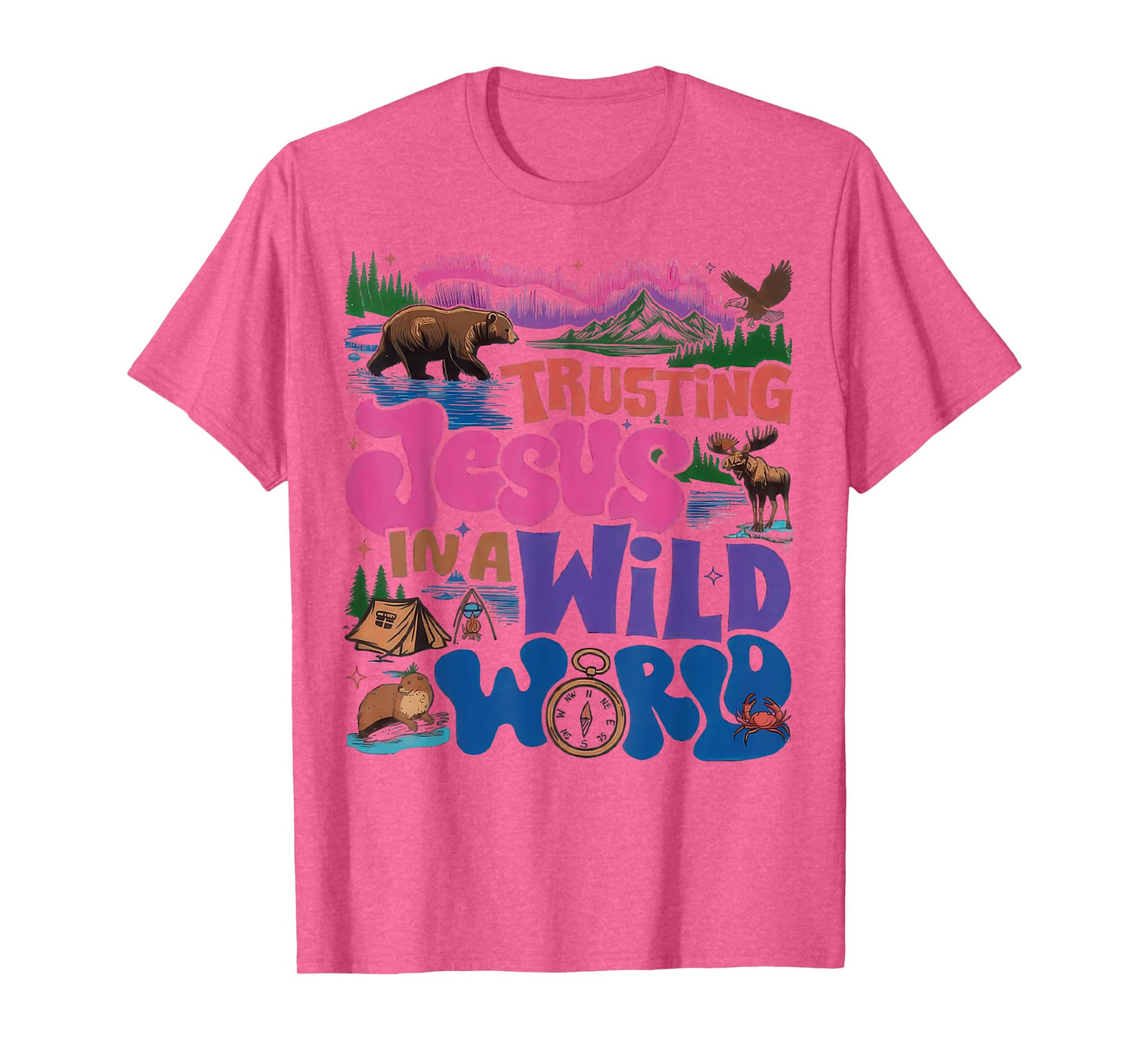 Trusting Jesus In A Wild World VBS 2025 Christian Bible T-Shirt