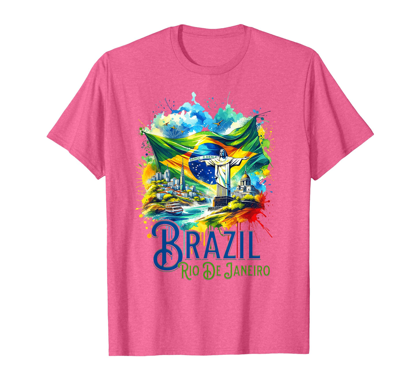 Rio De Janeiro Brazil Christ The Redeemer Brasil Flag Brazil T-Shirt