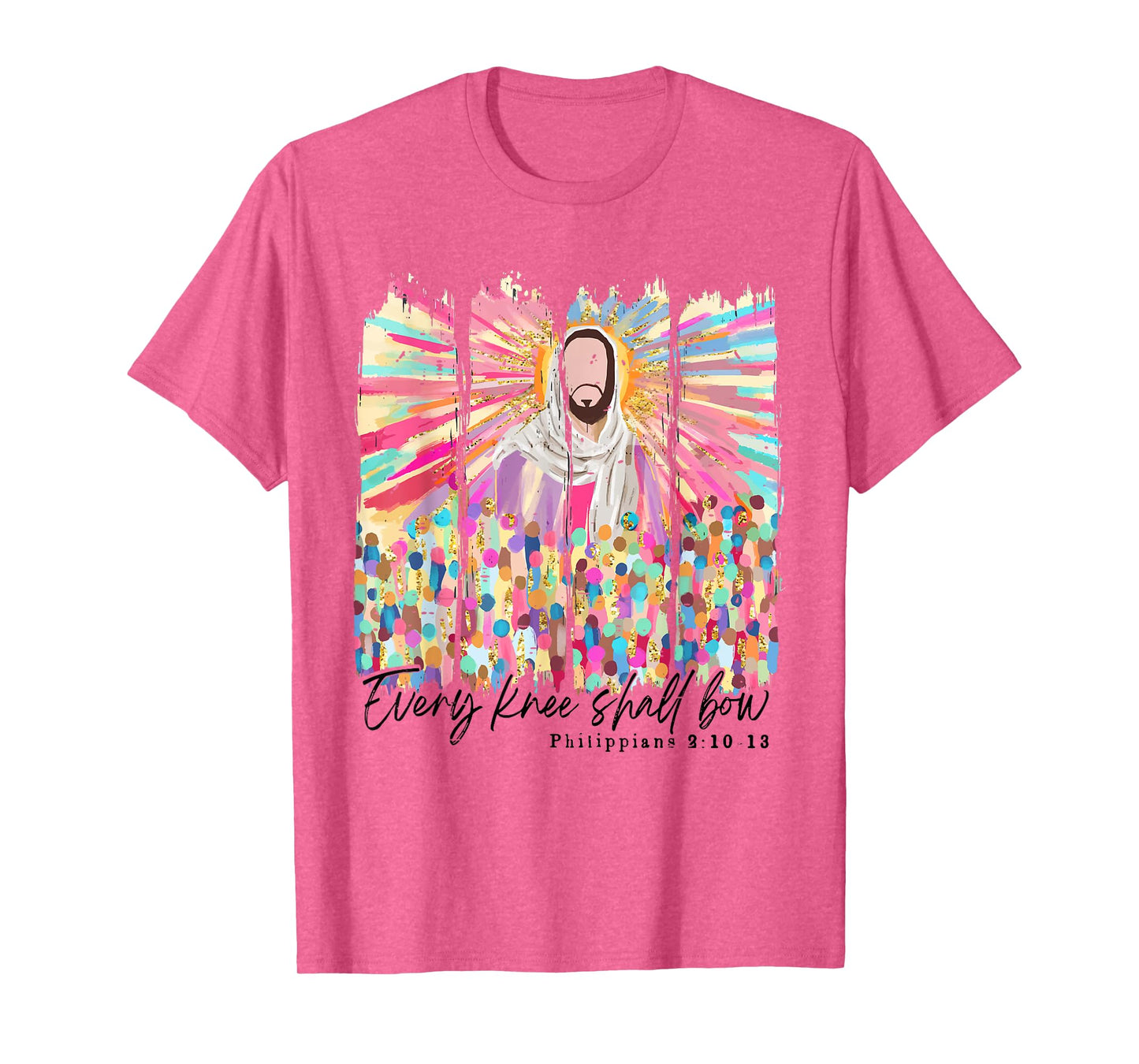 Every Knee Shall Bow Bible Verse Funny Christian Easter Day T-Shirt