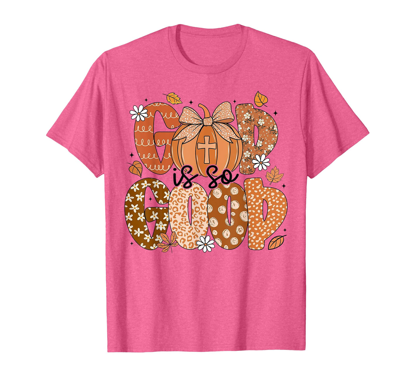 God is So Good Pumpkin Leopard Christian Faith Autumn T-Shirt