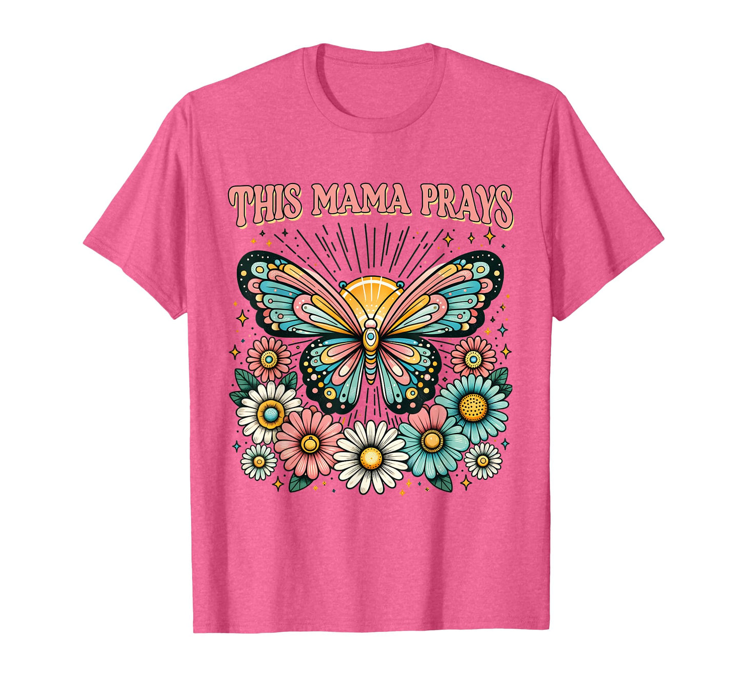 This Mama Prays Christian Mommy Faith Mother's Day T-Shirt