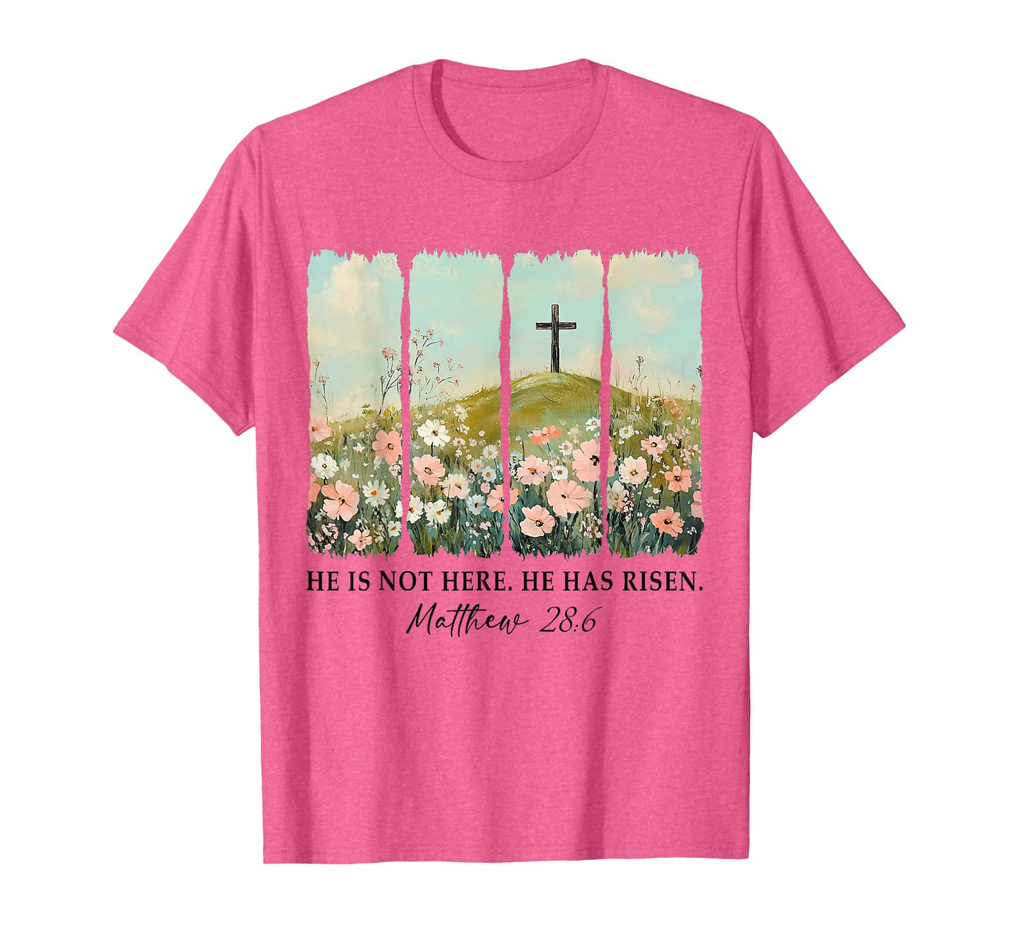 Easter Christian Jesus He Is Not Here He Has Risen Matthew T-Shirt