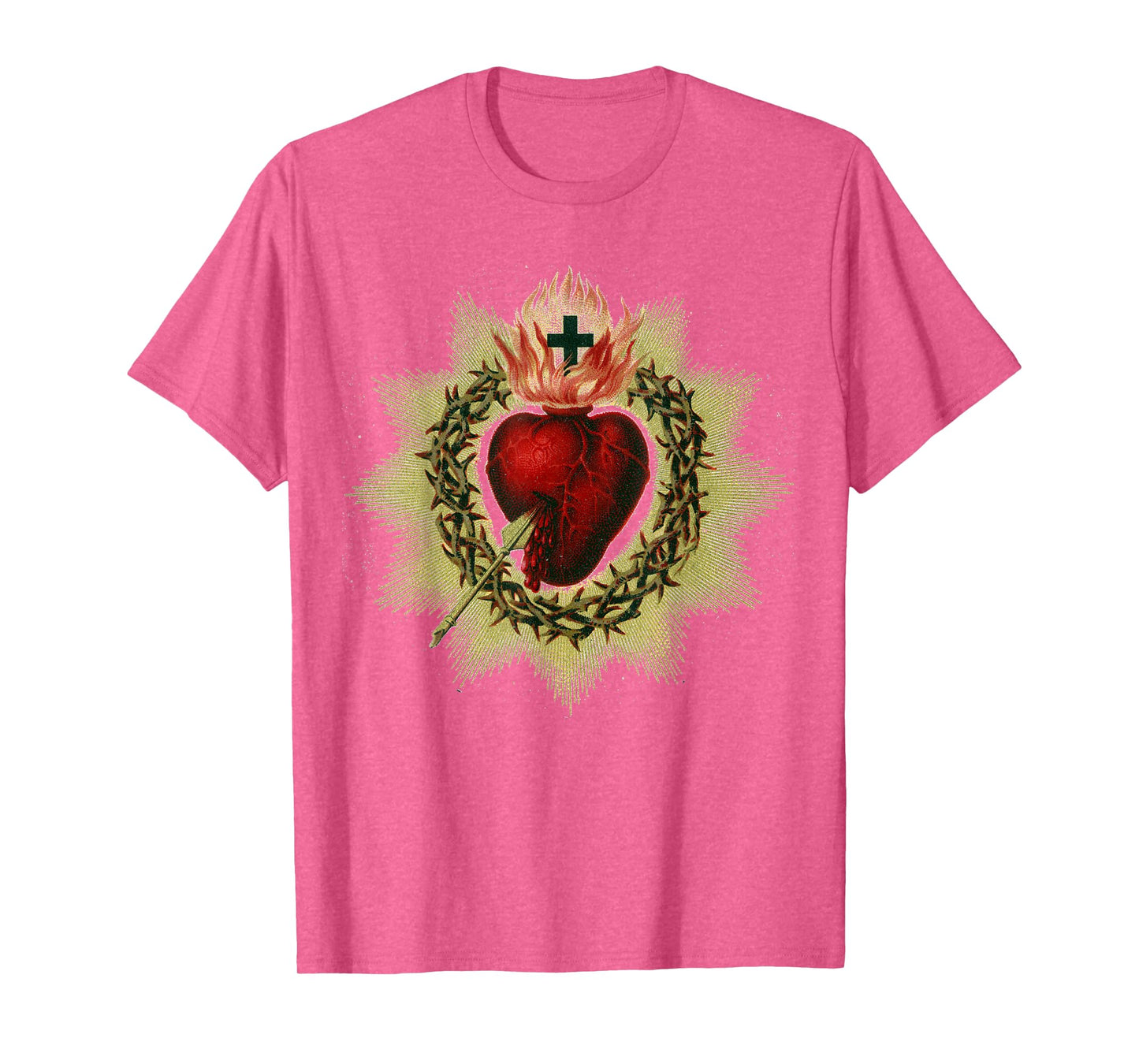 Devotion to The sacreded Heart of Jesus Vintage Catholic Art T-Shirt