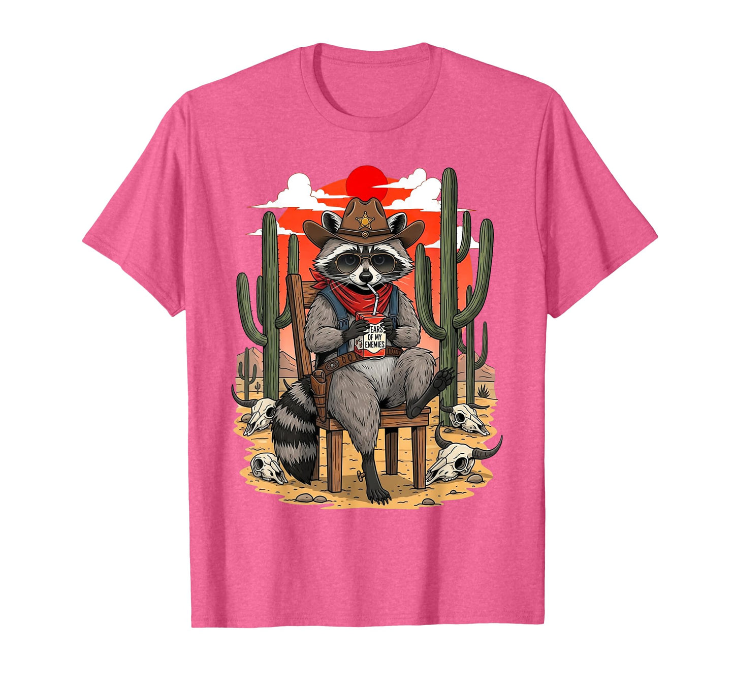 Country Cowboy Raccoon Rodeo Cowgirl Funny Western Texas T-Shirt