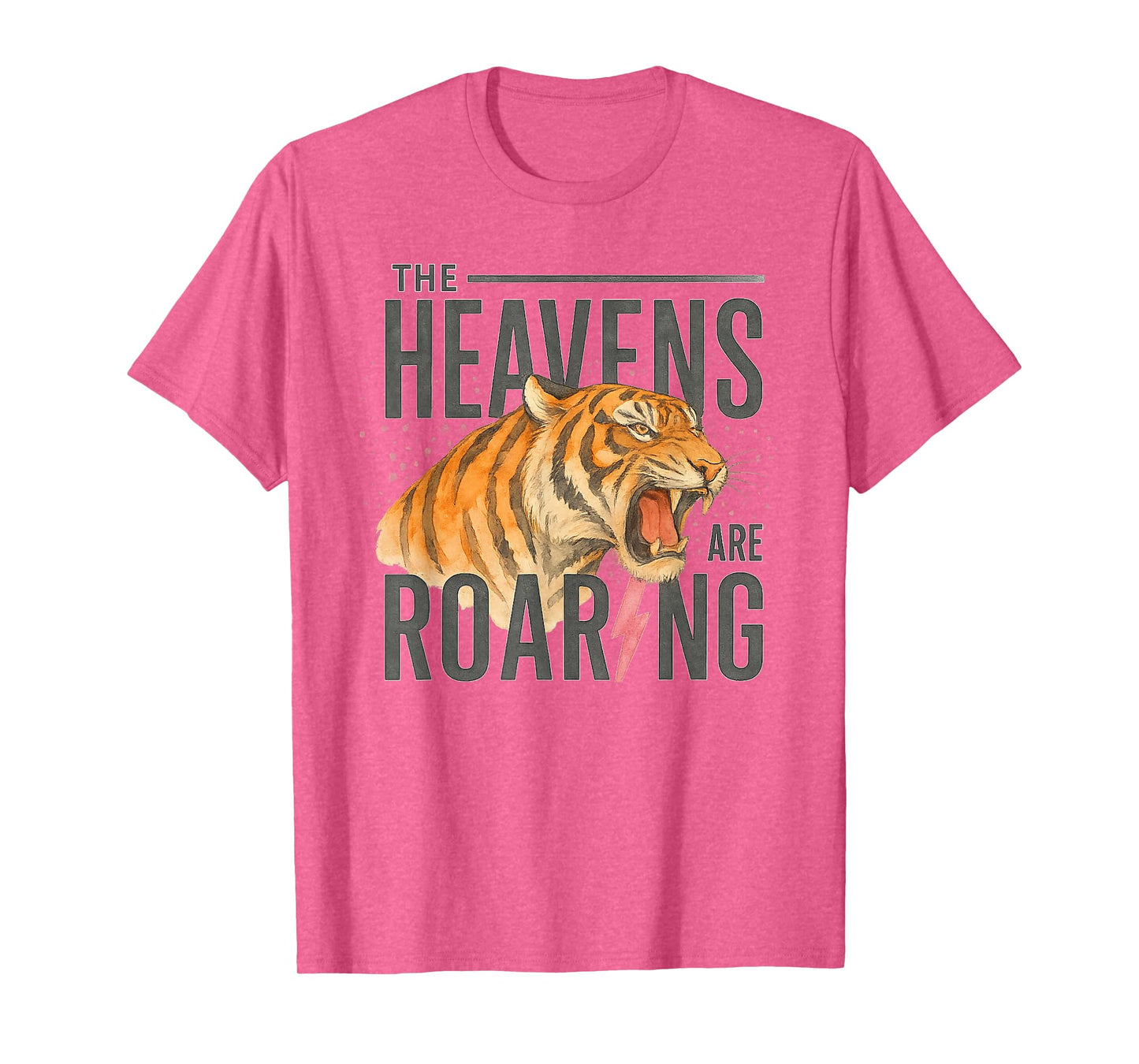 The Heavens are Roaring Tiger Christian Lightning Design T-Shirt