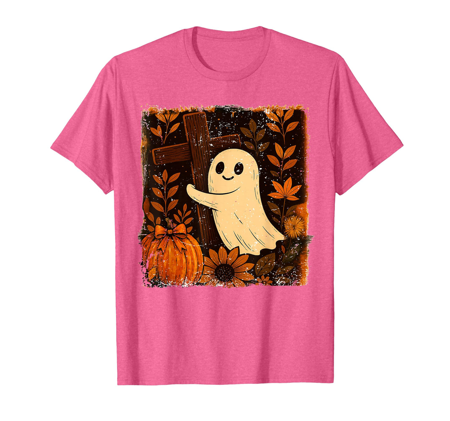 Fall Vibes Autumn Season Halloween Boo Ghost Fall-o-ween T-Shirt
