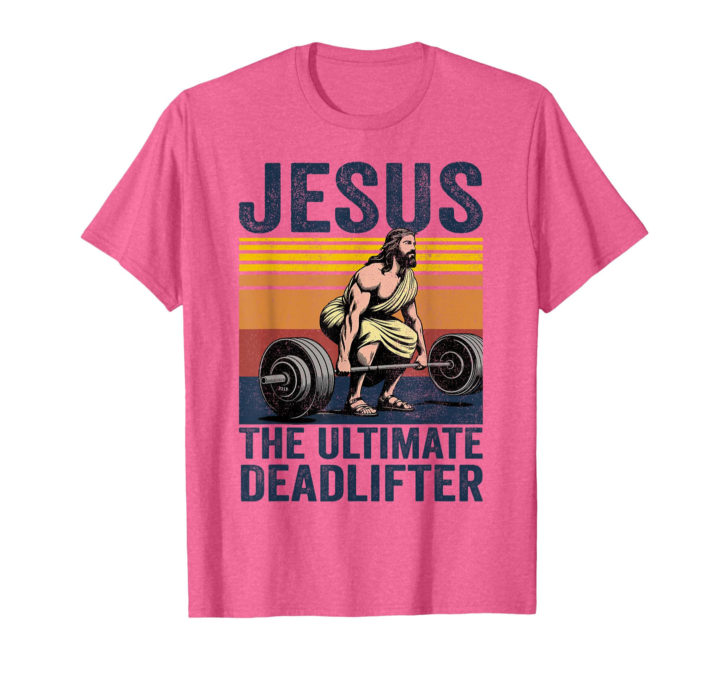 Vintage Jesus The Ultimate Deadlifter Funny Christian Gym T-Shirt