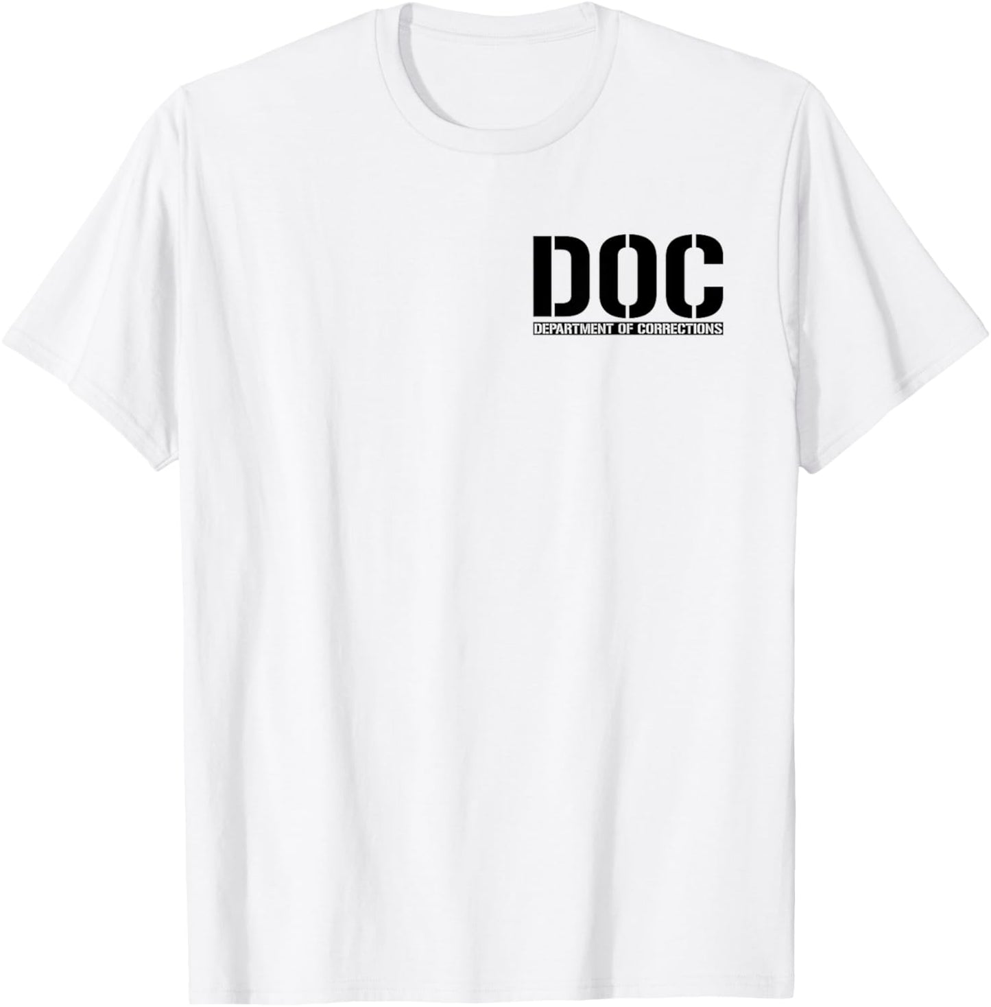 Doc Department of Corrections Inmate Officer Costume T-Shirt - T-Shirt | White
