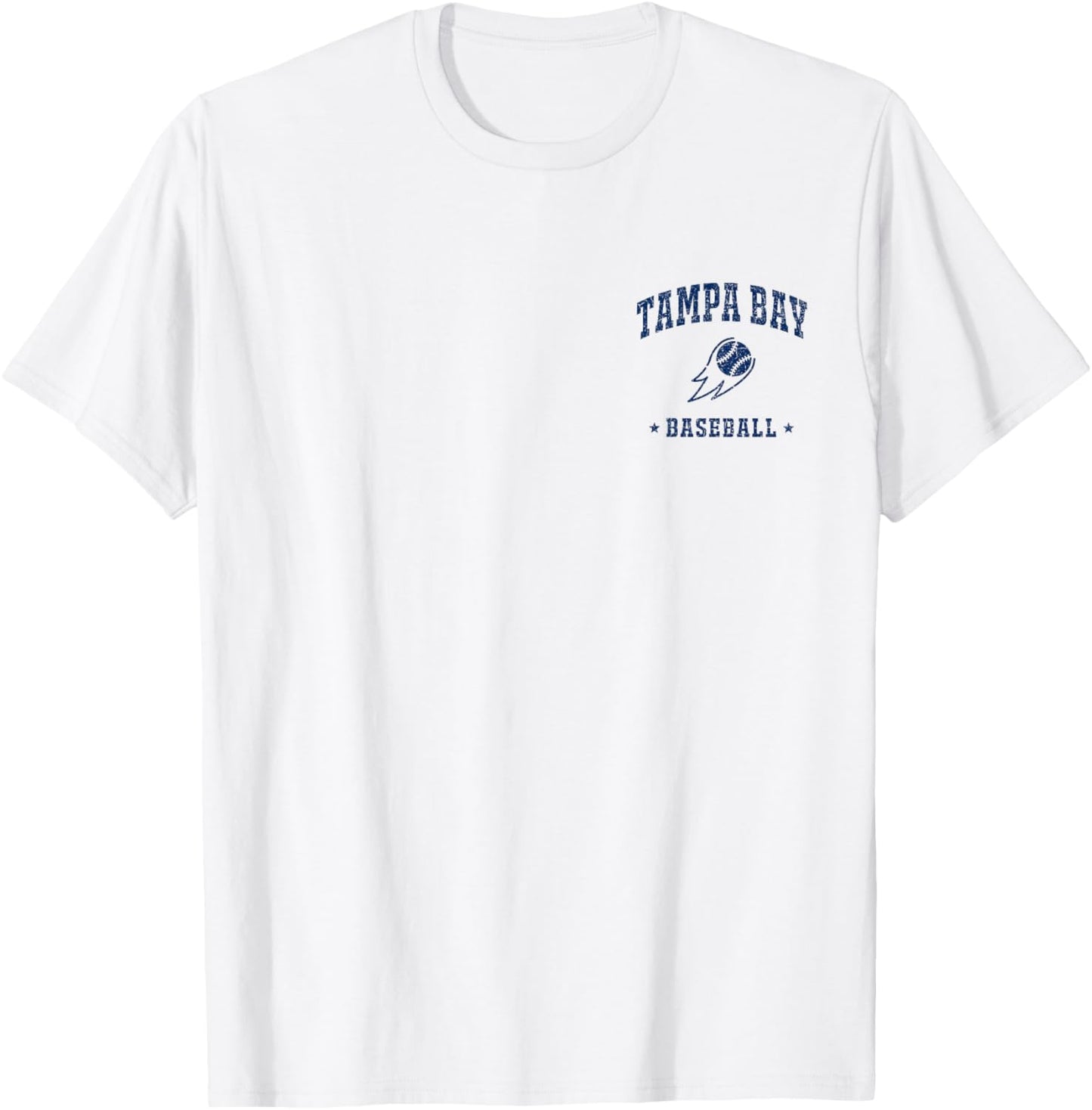 Tampa Bay Baseball Vintage Gameday Retro Baseball Lover T-Shirt - T-Shirt | White