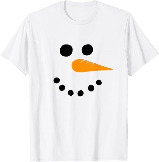 Snowman Face T-Shirt - T-Shirt | White