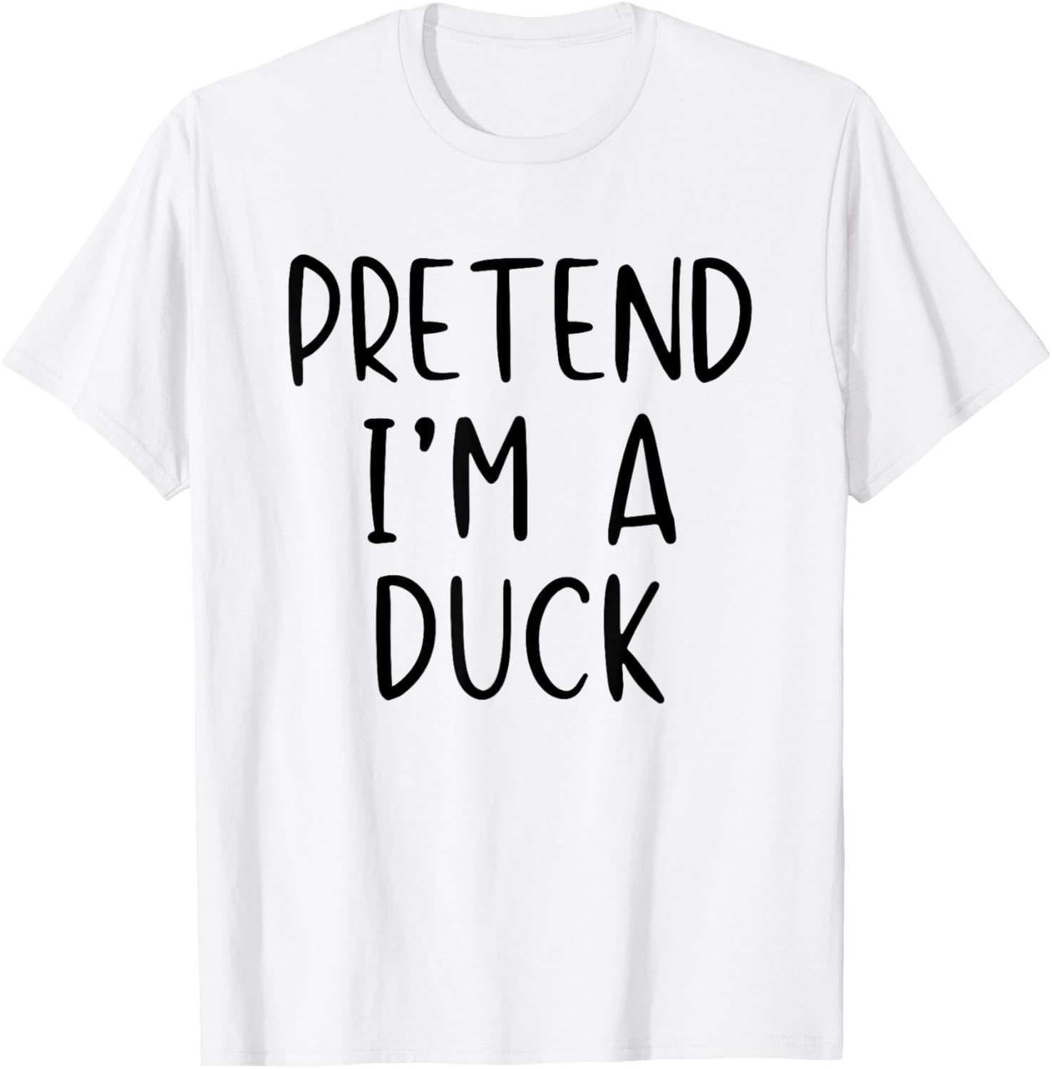 Pretend Duck Costume Halloween Lazy Funny Quick T-Shirt - T-Shirt | White
