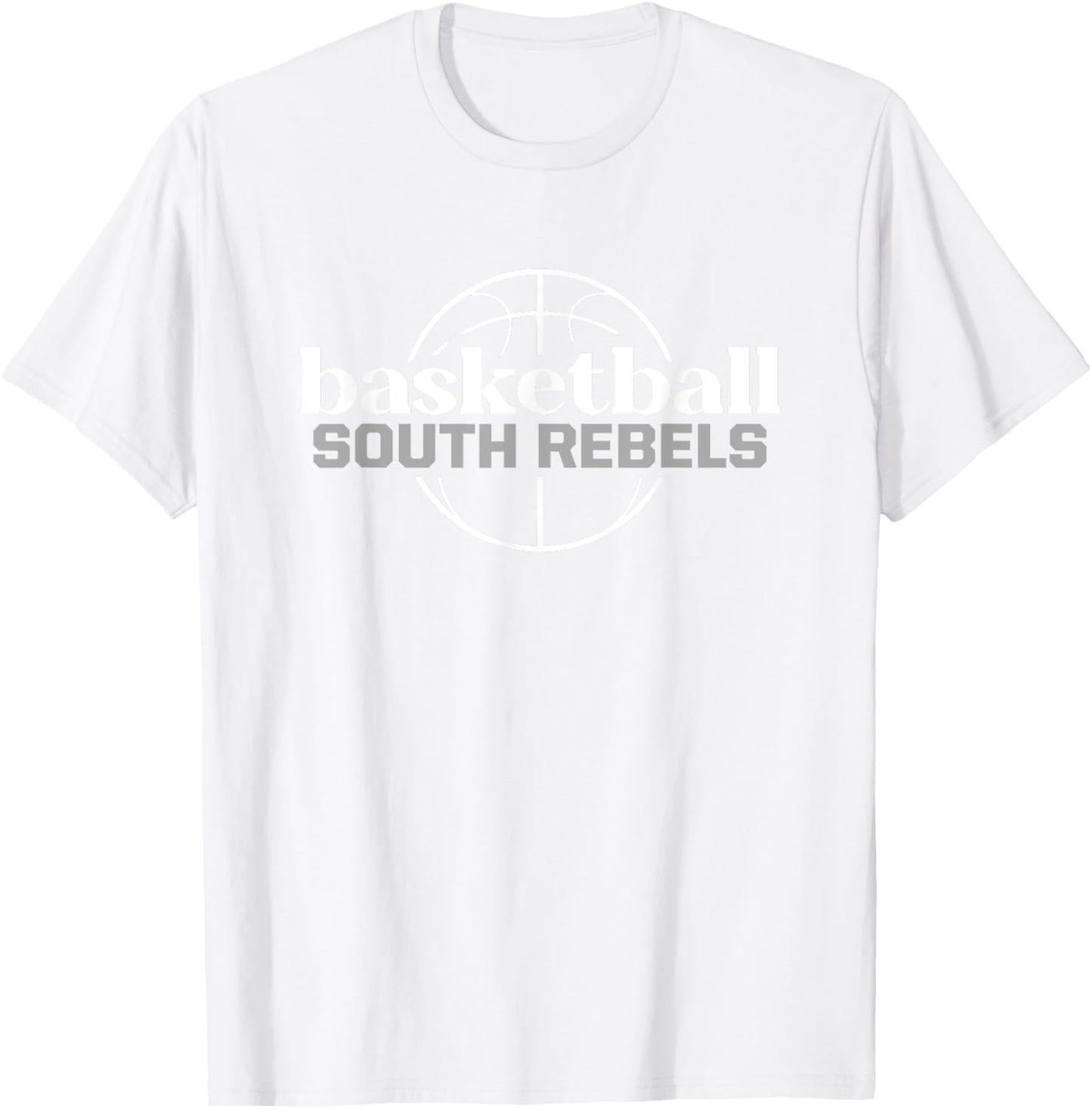 South Rebels Basketball T-Shirt - T-Shirt | White