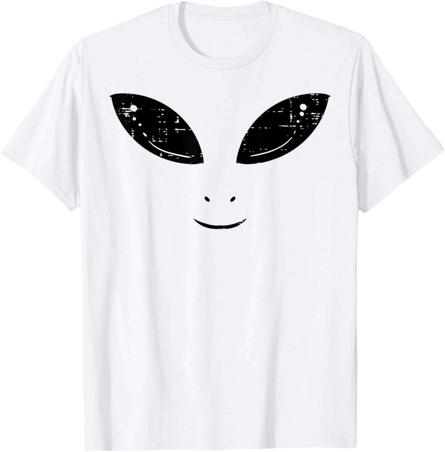 Alien Face Funny Costume UFO Space Boys Girls Kids Men Women T-Shirt - T-Shirt | White